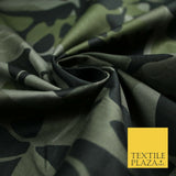 G Star Jungle Leaves Camouflage Cotton Drill Fabric Army Military Camo 59" 3Cols