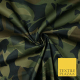 G Star Jungle Leaves Camouflage Cotton Drill Fabric Army Military Camo 59" 3Cols