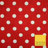 100% Cotton Canvas Large Spot Polka Dot Fabric Upholstery Craft Bag Material 56"