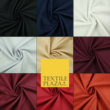 LUXURY SOFT 100% PURE COTTON SQUARE 60SQ PLAIN DYED FABRIC DRESS CRAFT MATERIAL