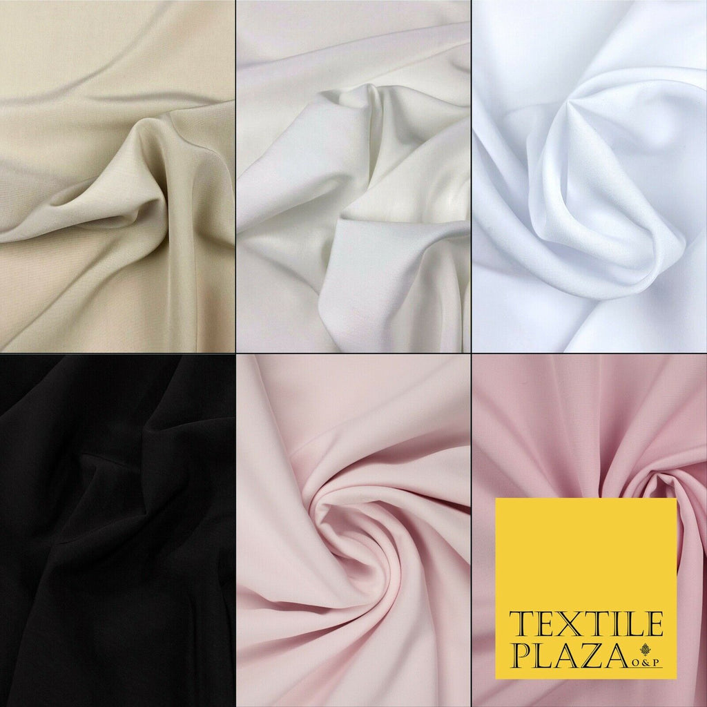 6 COLOURS - Luxury Plain Peachskin Powder Touch Fabric Dress Wedding Craft 58"