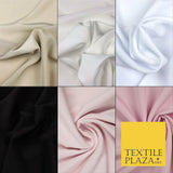 6 COLOURS - Luxury Plain Peachskin Powder Touch Fabric Dress Wedding Craft 58"