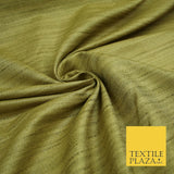 30 COLOURS Plain Dyed Slubbed Textured Faux Dupion Raw Silk 100%Polyester Fabric