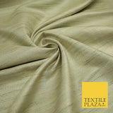 30 COLOURS Plain Dyed Slubbed Textured Faux Dupion Raw Silk 100%Polyester Fabric