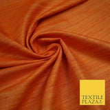 30 COLOURS Plain Dyed Slubbed Textured Faux Dupion Raw Silk 100%Polyester Fabric