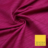 30 COLOURS Plain Dyed Slubbed Textured Faux Dupion Raw Silk 100%Polyester Fabric