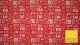 Festive Christmas Ho Ho Ho Printed Poly Cotton Fabric Polycotton 45"