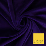 10 COLOURS - Soft Plain Velvet Velour Fabric Stretch Spandex Material - 65"