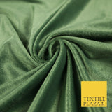 10 COLOURS - Soft Plain Velvet Velour Fabric Stretch Spandex Material - 65"