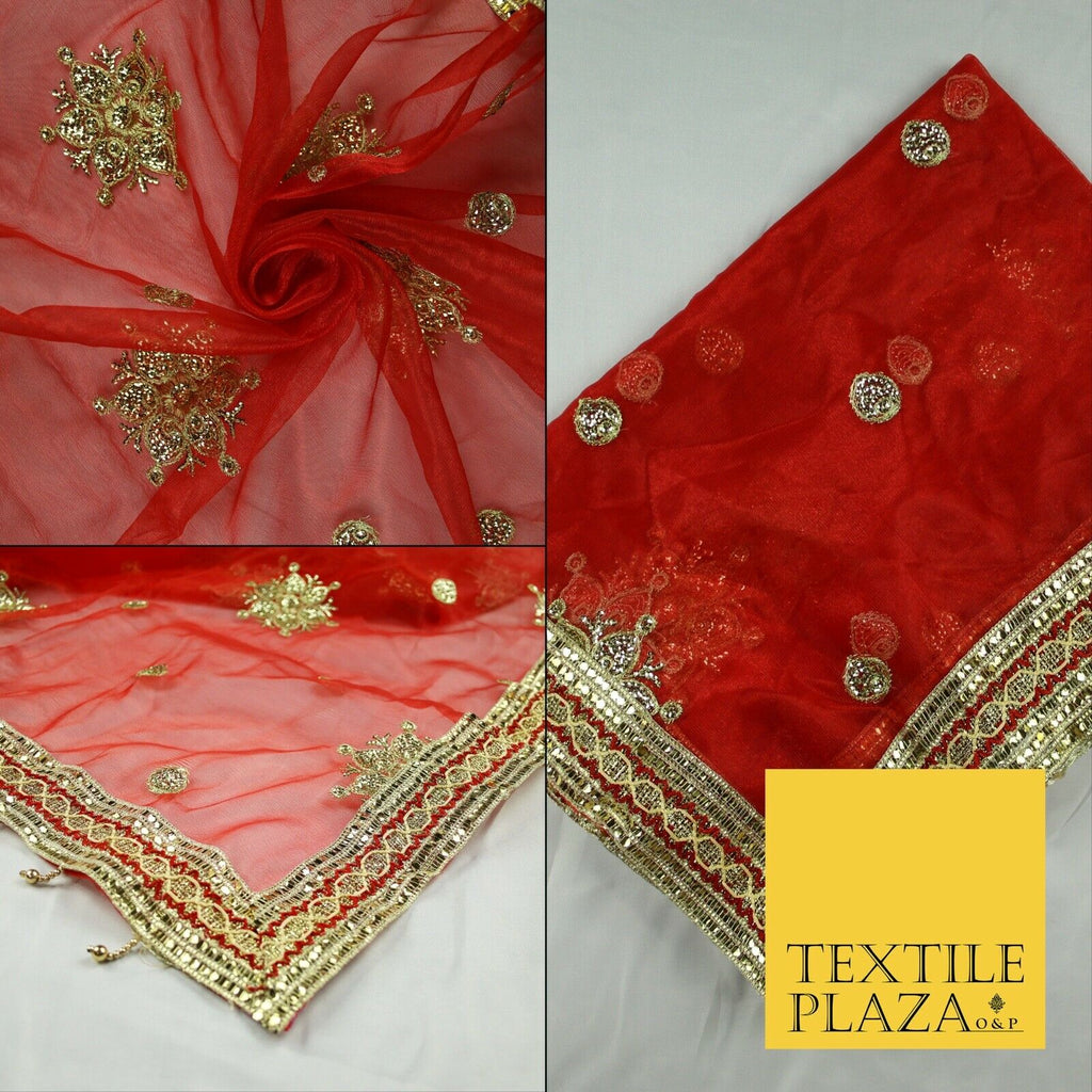 Mata Ki Chunni Embroidery Golden Border Devi Mata Pooja Chunri Puja Hindu Maiyan