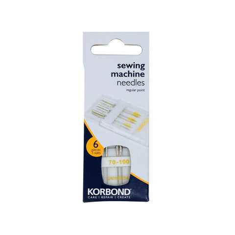 KORBOND 6 Pieces Sewing Machine Needles 3 Sizes for Light & Heavy Fabrics 110262