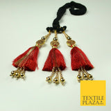 RED Diamonte Parandi Paranda Indian Punjabi Tassels Mehndi Jago Hair Braid PR515