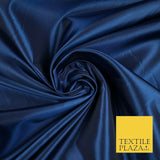 9 COLOURS - Plain Dyed Lightweight Faux Matte Silk TAFFETA Dress Lining Fabric