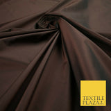 9 COLOURS - Plain Dyed Lightweight Faux Matte Silk TAFFETA Dress Lining Fabric