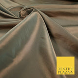 9 COLOURS - Plain Dyed Lightweight Faux Matte Silk TAFFETA Dress Lining Fabric