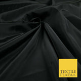 9 COLOURS - Plain Dyed Lightweight Faux Matte Silk TAFFETA Dress Lining Fabric