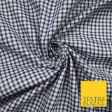 1/8" SMALL Classic NAVY White Gingham Check COTTON Fabric Picnic 36" Wide 7214