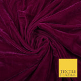 18 COLOURS Soft Plain Micro Velvet Fabric Velour Dress Material Non-Stretch 44"