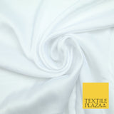 Arctic White Fine Silky Smooth Liquid Sateen Satin Dress Fabric Drape Lining Material 7815