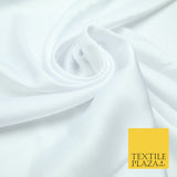 Arctic White Fine Silky Smooth Liquid Sateen Satin Dress Fabric Drape Lining Material 7815