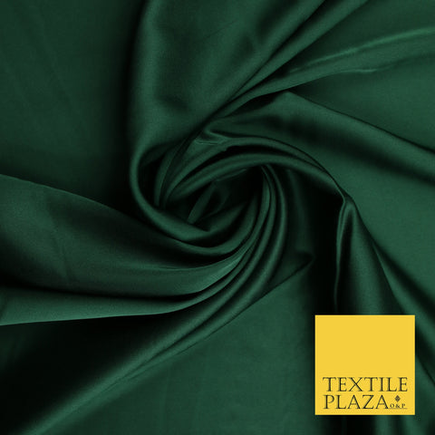 Bottle Green Fine Silky Smooth Liquid Sateen Satin Dress Fabric Drape Lining Material 7893