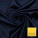 Midnight Blue Fine Silky Smooth Liquid Sateen Satin Dress Fabric Drape Lining Material 7807