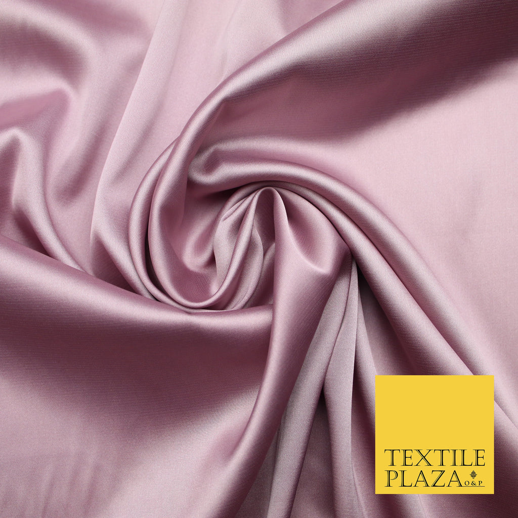 Pale Mauve Fine Silky Smooth Liquid Sateen Satin Dress Fabric Drape Lining Material 7851