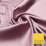 Pale Mauve Fine Silky Smooth Liquid Sateen Satin Dress Fabric Drape Lining Material 7851