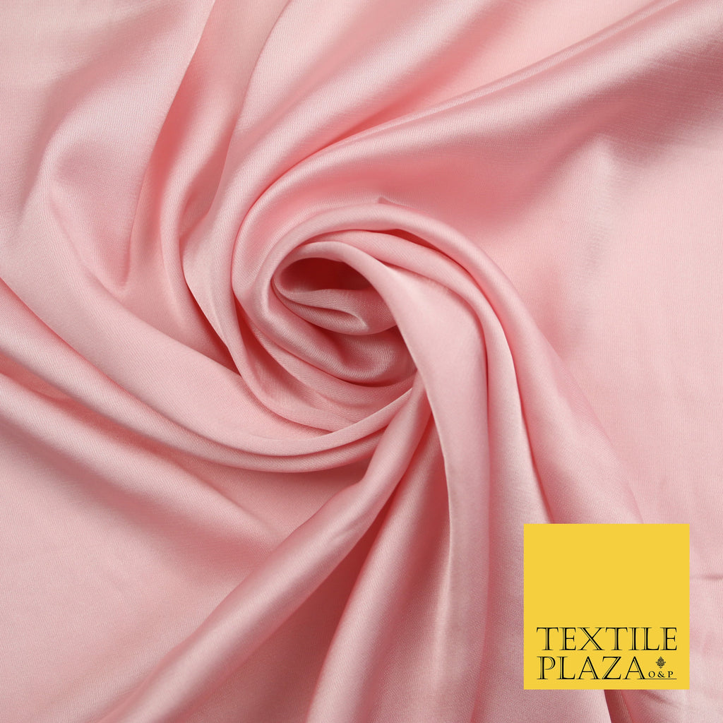 Powder Pink Fine Silky Smooth Liquid Sateen Satin Dress Fabric Drape Lining Material 7845