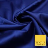 Royal Blue Fine Silky Smooth Liquid Sateen Satin Dress Fabric Drape Lining Material 7877