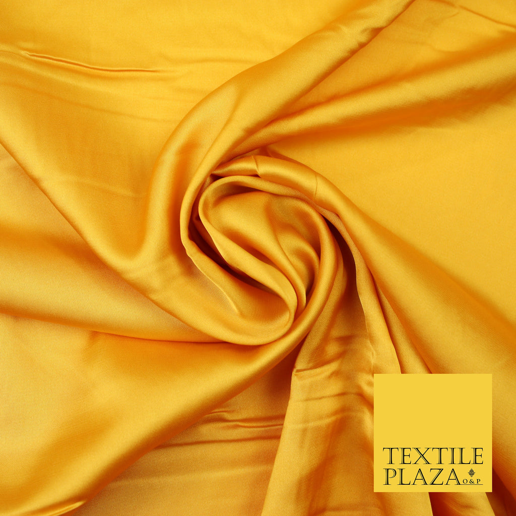 Solar Yellow Fine Silky Smooth Liquid Sateen Satin Dress Fabric Drape Lining Material 7876