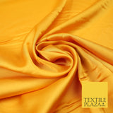 Solar Yellow Fine Silky Smooth Liquid Sateen Satin Dress Fabric Drape Lining Material 7876