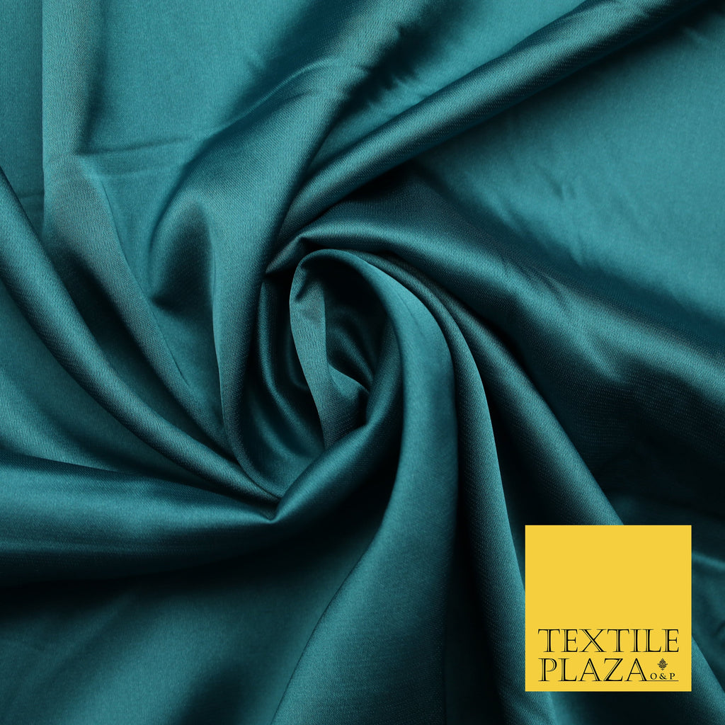 Teal Fine Silky Smooth Liquid Sateen Satin Dress Fabric Drape Lining Material 7891