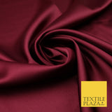 Wine Burgundy Fine Silky Smooth Liquid Sateen Satin Dress Fabric Drape Lining Material 7873