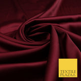 Wine Maroon Fine Silky Smooth Liquid Sateen Satin Dress Fabric Drape Lining Material 7864