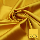 Yellow Gold Fine Silky Smooth Liquid Sateen Satin Dress Fabric Drape Lining Material 7875