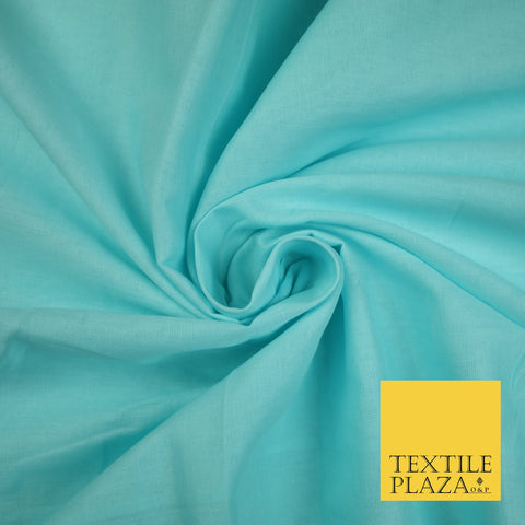 AQUA BLUE - Full Voile 100% COTTON RUBIA Fabric Turban Sikh Dastaar Pagh Patka 3M - 5M - 6M - 7M 8127