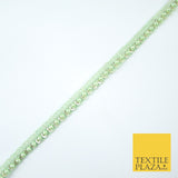 15 COLOURS - Premium Slim Sequin Pearl Beaded Ribbon Trim Border Lace - 1cm Wide