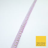 15 COLOURS - Premium Slim Sequin Pearl Beaded Ribbon Trim Border Lace - 1cm Wide