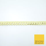 15 COLOURS - Premium Slim Sequin Pearl Beaded Ribbon Trim Border Lace - 1cm Wide