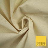 PREMIUM 100%Cotton Natural Beige Medium CALICO Pure Undyed Craft Fabric 63" 8260