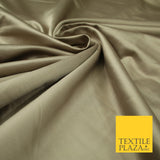 7 COLOURS - Premium Plain Liquid Smooth Sheen Cotton Sateen Dress Fabric 57"