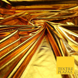 WARM GOLD Premium Metallic Lycra Fabric Shiny Mirror Foil Spandex Dancewear 7430