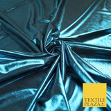 7 COLOURS - Metallic Lycra Stretch Fabric Shiny Mirror Foil Dancewear Costume