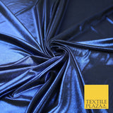 7 COLOURS - Metallic Lycra Stretch Fabric Shiny Mirror Foil Dancewear Costume