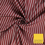 7 COLOURS - High Quality Striped Ticking Faux Silk Taffeta Dress Fabric