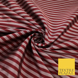 7 COLOURS - High Quality Striped Ticking Faux Silk Taffeta Dress Fabric