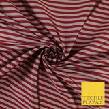 7 COLOURS - High Quality Striped Ticking Faux Silk Taffeta Dress Fabric