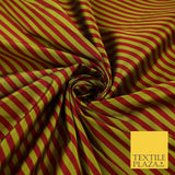 7 COLOURS - High Quality Striped Ticking Faux Silk Taffeta Dress Fabric