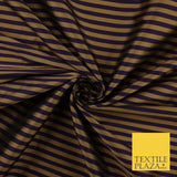 7 COLOURS - High Quality Striped Ticking Faux Silk Taffeta Dress Fabric